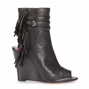 Rebecca Minkoff Stevie Peep-toe Fringe Bootie